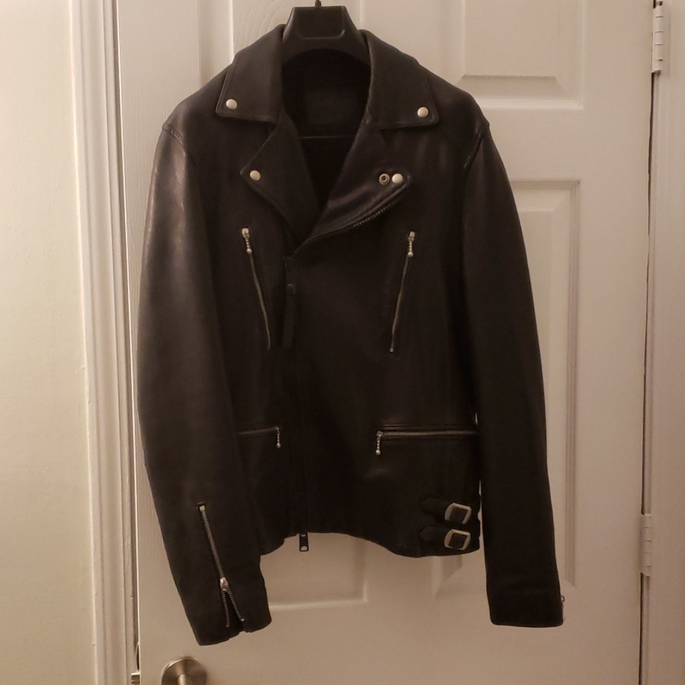 Men's All saints leather biker jacket